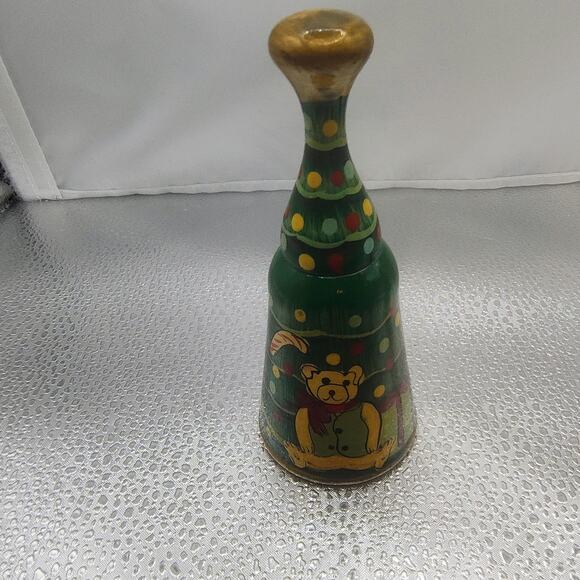 Vintage Wooden Christmas Bells Set of 4 - Picture 5 of 16